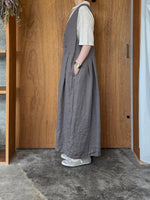 【SALE】tumugu / ソリトリネン×コットンリネンボイルガーゼ マルチwayジャンスカ（GRAY）