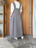 【SALE】tumugu / ソリトリネン×コットンリネンボイルガーゼ マルチwayジャンスカ（GRAY）