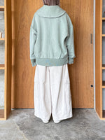 tumugu / コットン裏起毛×ニット ジャケット（MINT）