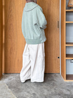 tumugu / コットン裏起毛×ニット ジャケット（MINT）