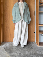 tumugu / コットン裏起毛×ニット ジャケット（MINT）