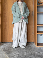 tumugu / コットン裏起毛×ニット ジャケット（MINT）