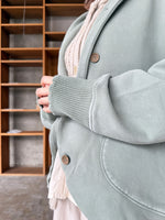 tumugu / コットン裏起毛×ニット ジャケット（MINT）