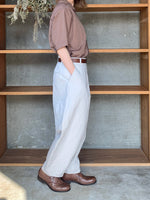 Vlas Blomme / Cotton Ramie Poplin　半袖シャツ(Olive)