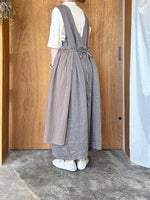 【SALE】tumugu / ソリトリネン×コットンリネンボイルガーゼ マルチwayジャンスカ（GRAY）