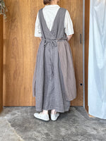 【SALE】tumugu / ソリトリネン×コットンリネンボイルガーゼ マルチwayジャンスカ（GRAY）