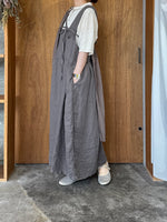 【SALE】tumugu / ソリトリネン×コットンリネンボイルガーゼ マルチwayジャンスカ（GRAY）