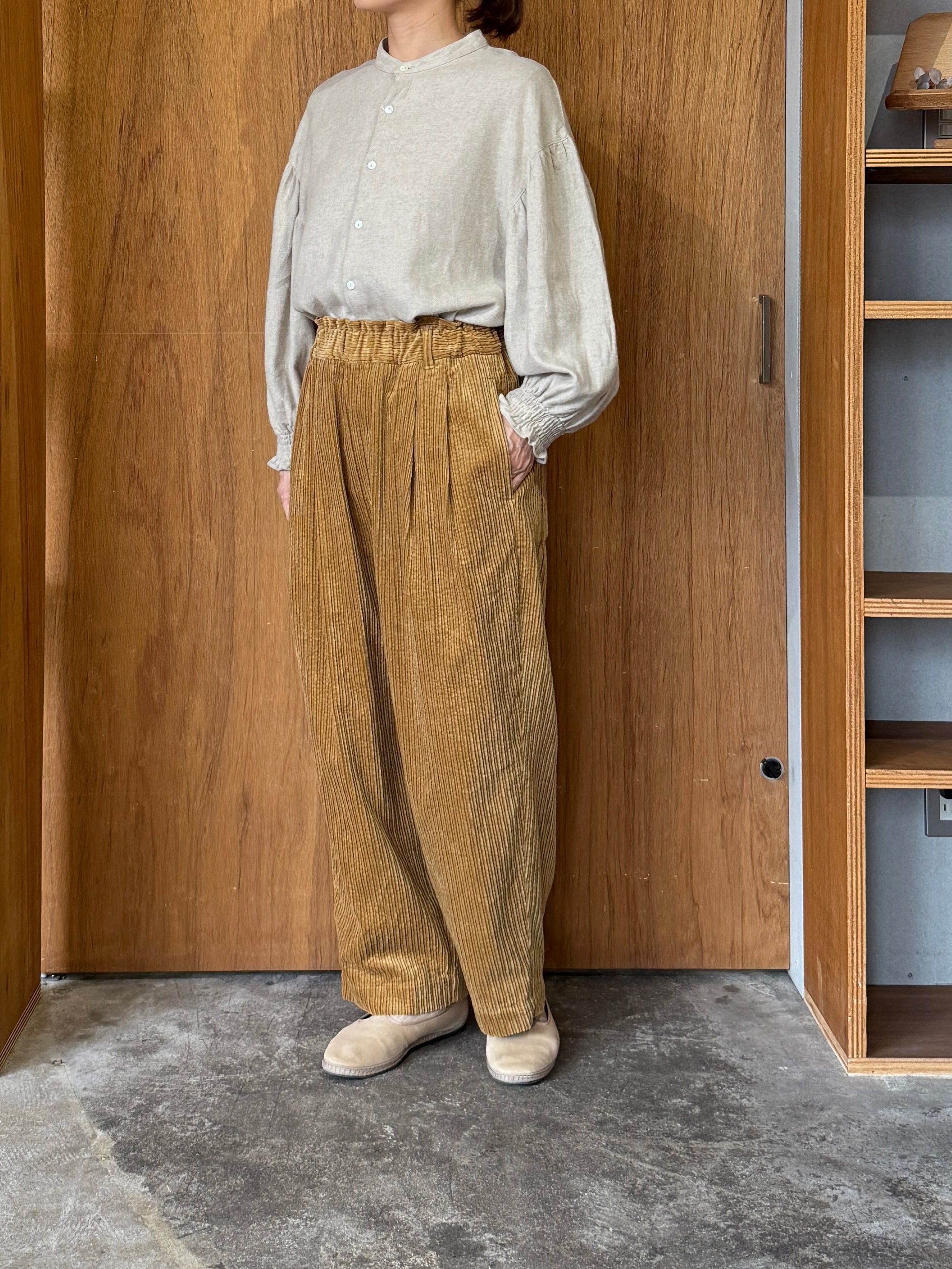 UNIVERSAL TISSU / 親子コーデュロイ イージーサルエルPT（キャメル）