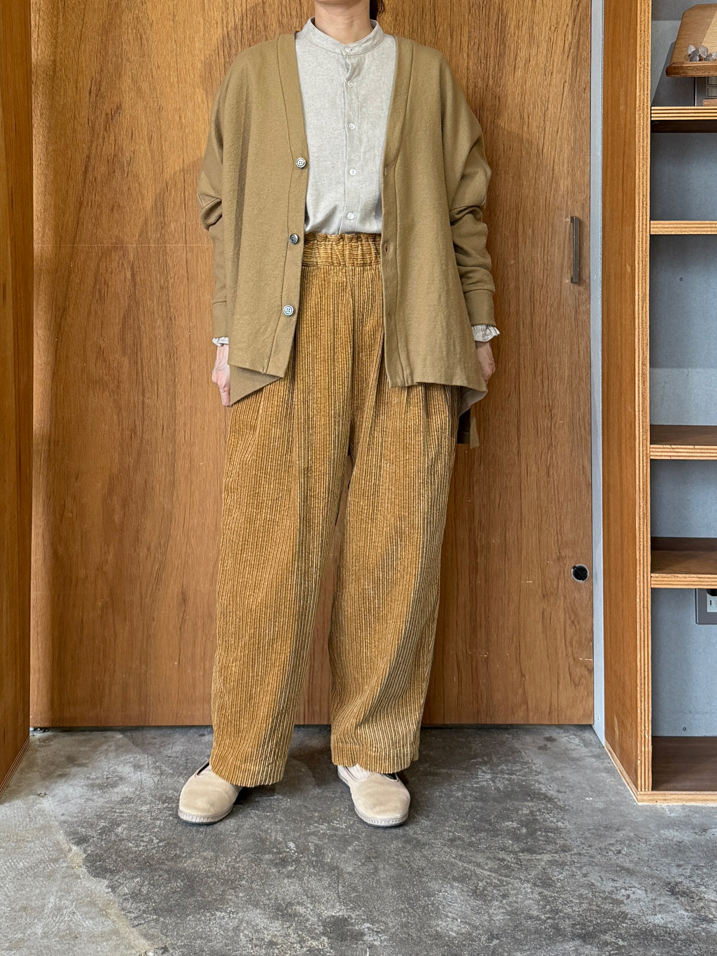 UNIVERSAL TISSU / 親子コーデュロイ イージーサルエルPT（キャメル）