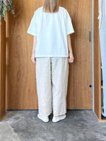 UNIVERSAL SEVEN / クラシック天竺 イタリアンフィレレーススウィングフレームT（シロ×キナリ）