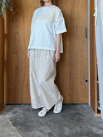 UNIVERSAL SEVEN / クラシック天竺 イタリアンフィレレーススウィングフレームT（シロ×キナリ）