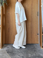 UNIVERSAL SEVEN / クラシック天竺 イタリアンフィレレーススウィングフレームT（シロ×キナリ）