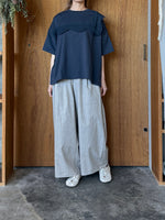 UNIVERSAL TISSU / クラシック天竺 イタリアンフィレレーススウィングフレームT（デニム×デニム）