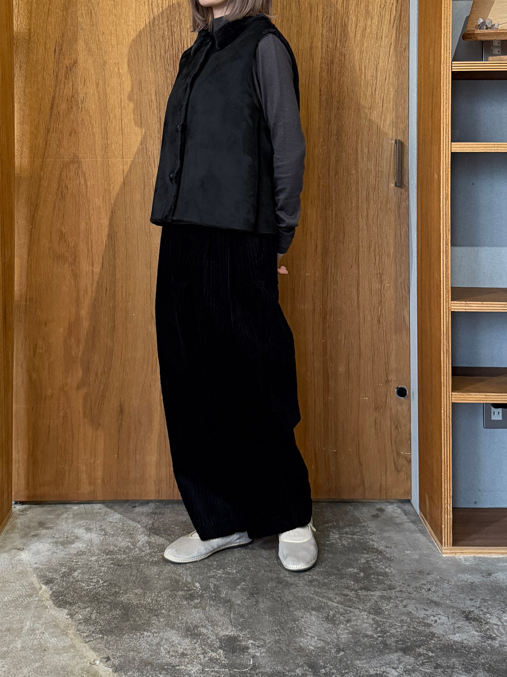 UNIVERSAL TISSU / 親子コーデュロイ イージーサルエルPT（クロ）