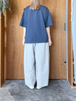 UNIVERSAL TISSU / クラシック天竺 イタリアンフィレレーススウィングフレームT（デニム×デニム）