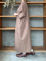 Vlas Blomme / Cotton Ramie Poplin シャツドレス(Olive)