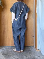 UNIVERSAL SEVEN / 6oz デニム フリルスリーブサロペットPT（デニム）