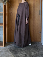 Vlas Blomme / Ramie Canvas レザーベルト2Wayドレス  (D.Brown)
