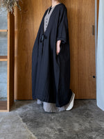 Vlas Blomme / Ramie Canvas レザーベルト2Wayドレス  (D.Charcoal)