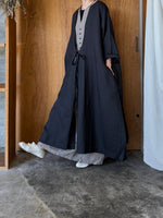 Vlas Blomme / Ramie Canvas レザーベルト2Wayドレス  (D.Charcoal)