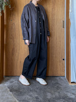 TISSU / フレンチリネン スタンドカラーシャツJK（チャコール）