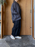 TISSU / フレンチリネン スタンドカラーシャツJK（チャコール）