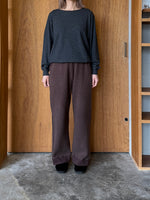 suzuki takayuki / sweat pants wide straight（burnt sienna）
