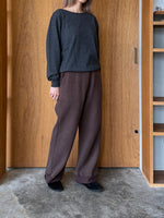 suzuki takayuki / sweat pants wide straight（burnt sienna）