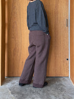 suzuki takayuki / sweat pants wide straight（burnt sienna）