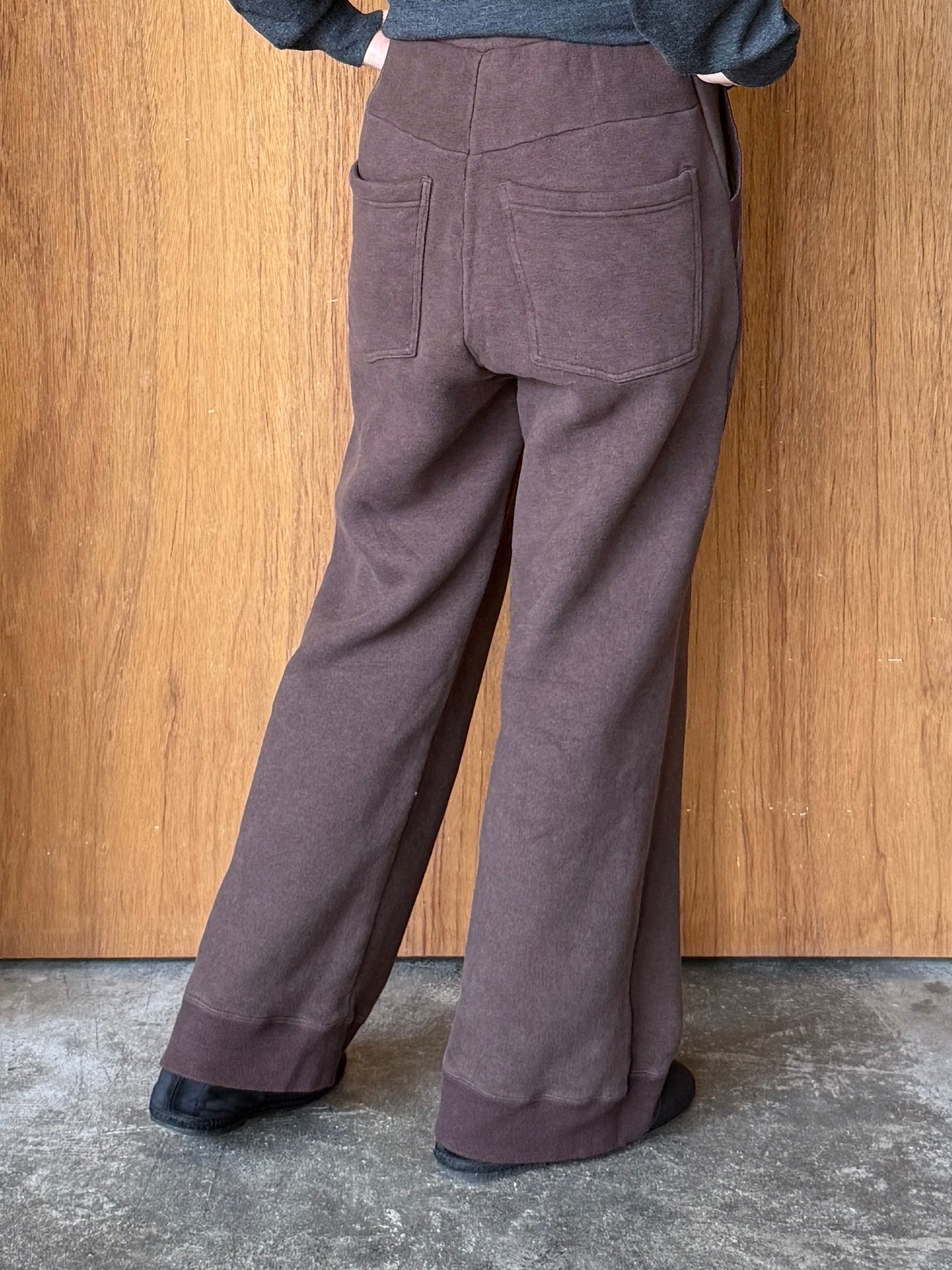 suzuki takayuki / sweat pants wide straight（burnt sienna）