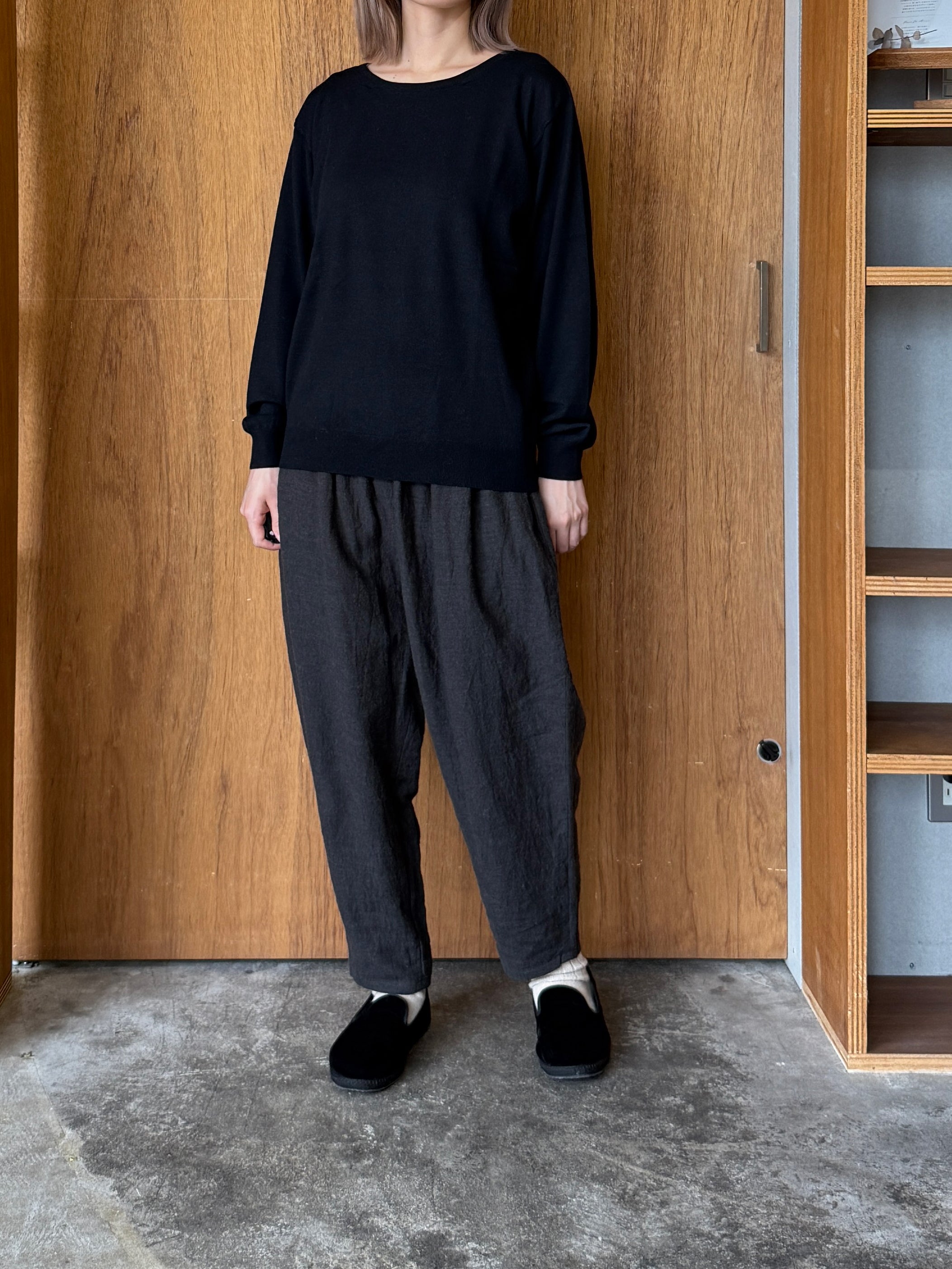 suzuki takayuki / high gauge knitted pullover（black）