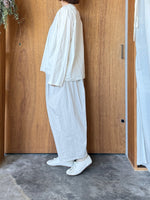 Vlas Blomme / C/L High Count カットオフブラウス (Vintage White)
