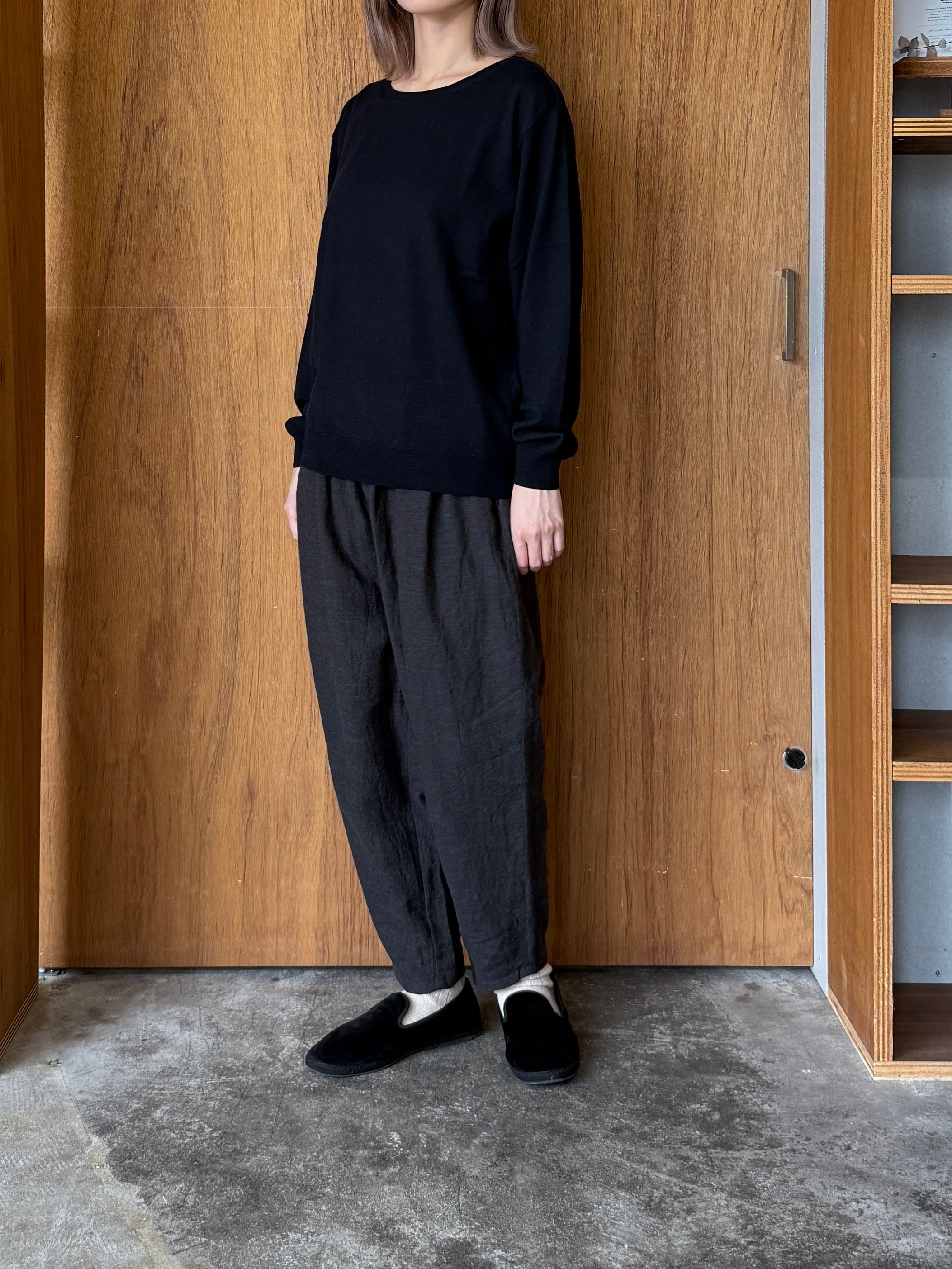 suzuki takayuki / high gauge knitted pullover（black）