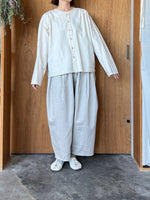 Vlas Blomme / C/L High Count カットオフブラウス (Vintage White)