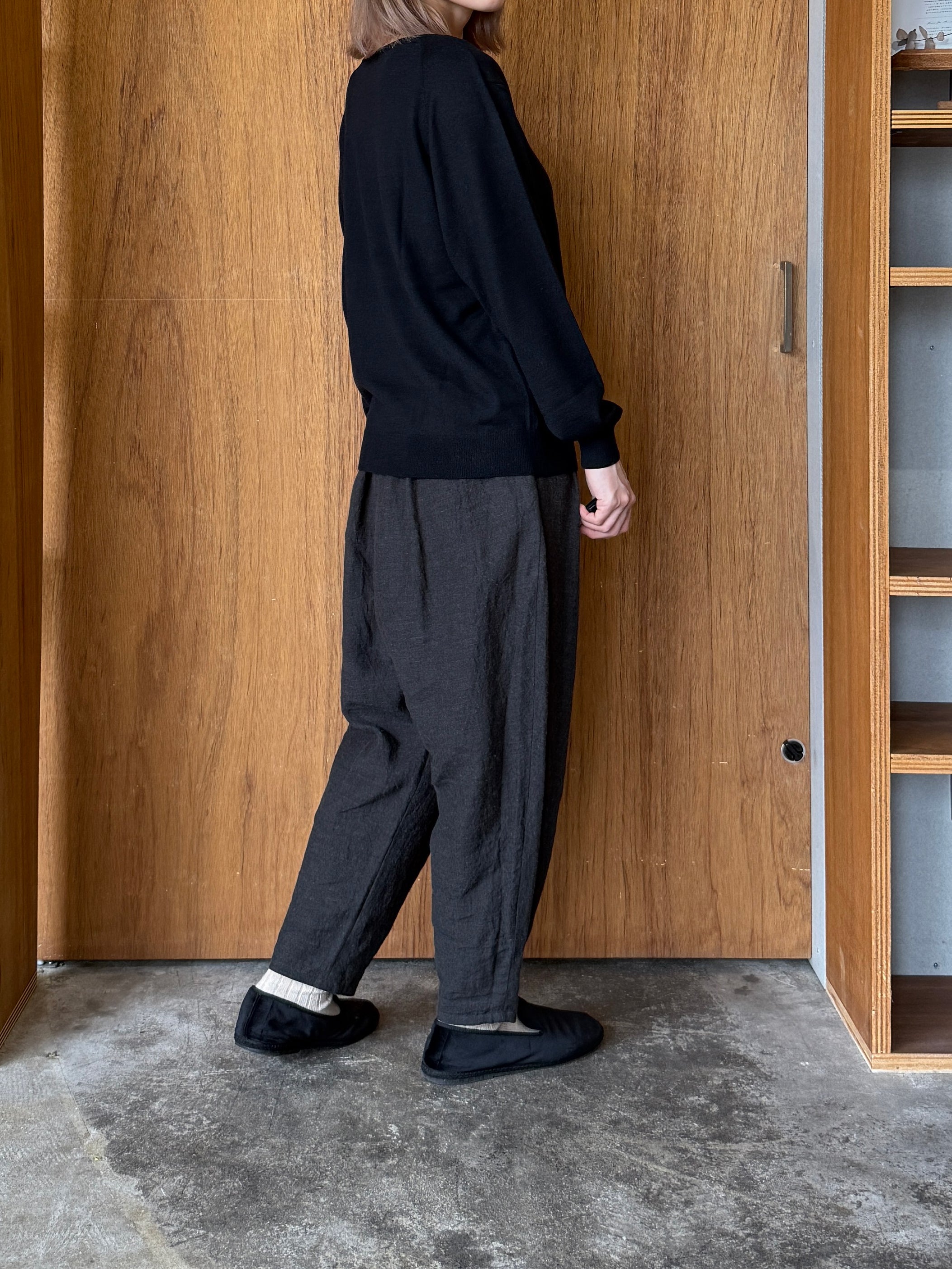 suzuki takayuki / high gauge knitted pullover（black）