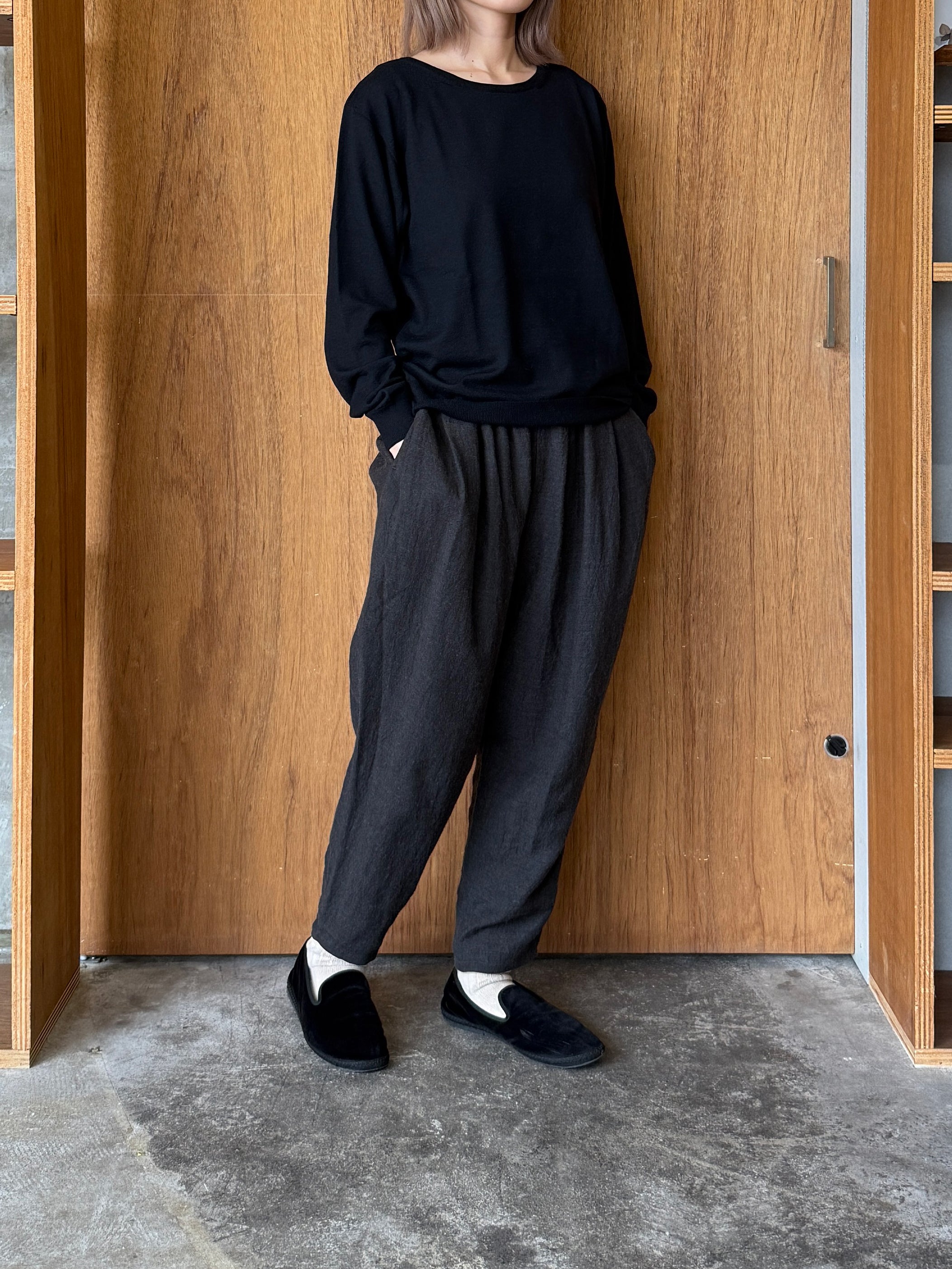 suzuki takayuki / high gauge knitted pullover（black）