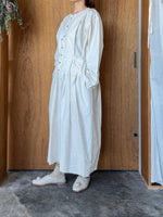 Vlas Blomme / C/L High Count カットオフジャンパースカート (Vintage White)