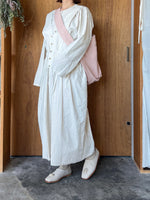 Vlas Blomme / C/L High Count カットオフジャンパースカート (Vintage White)