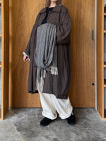 suzuki takayuki / herring-bone shawl（heather cacao）