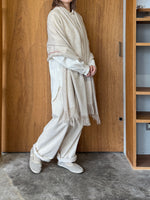 suzuki takayuki / herring-bone shawl（heather ivory）