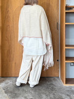 suzuki takayuki / herring-bone shawl（heather ivory）