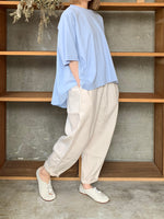 suzuki takayuki / combination t-shirt（pale sky blue）