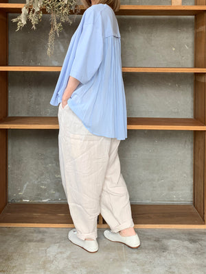 suzuki takayuki / combination t-shirt（pale sky blue）