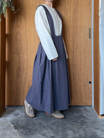 Vlas Blomme / C/L High Count カットオフジャンパースカート (Burgundy)