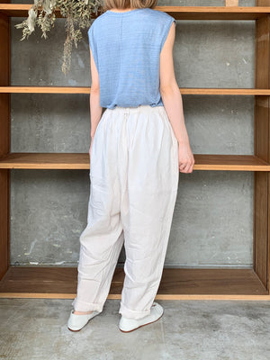 Re arrival!!　suzuki takayuki / linen tank top（frosty blue）