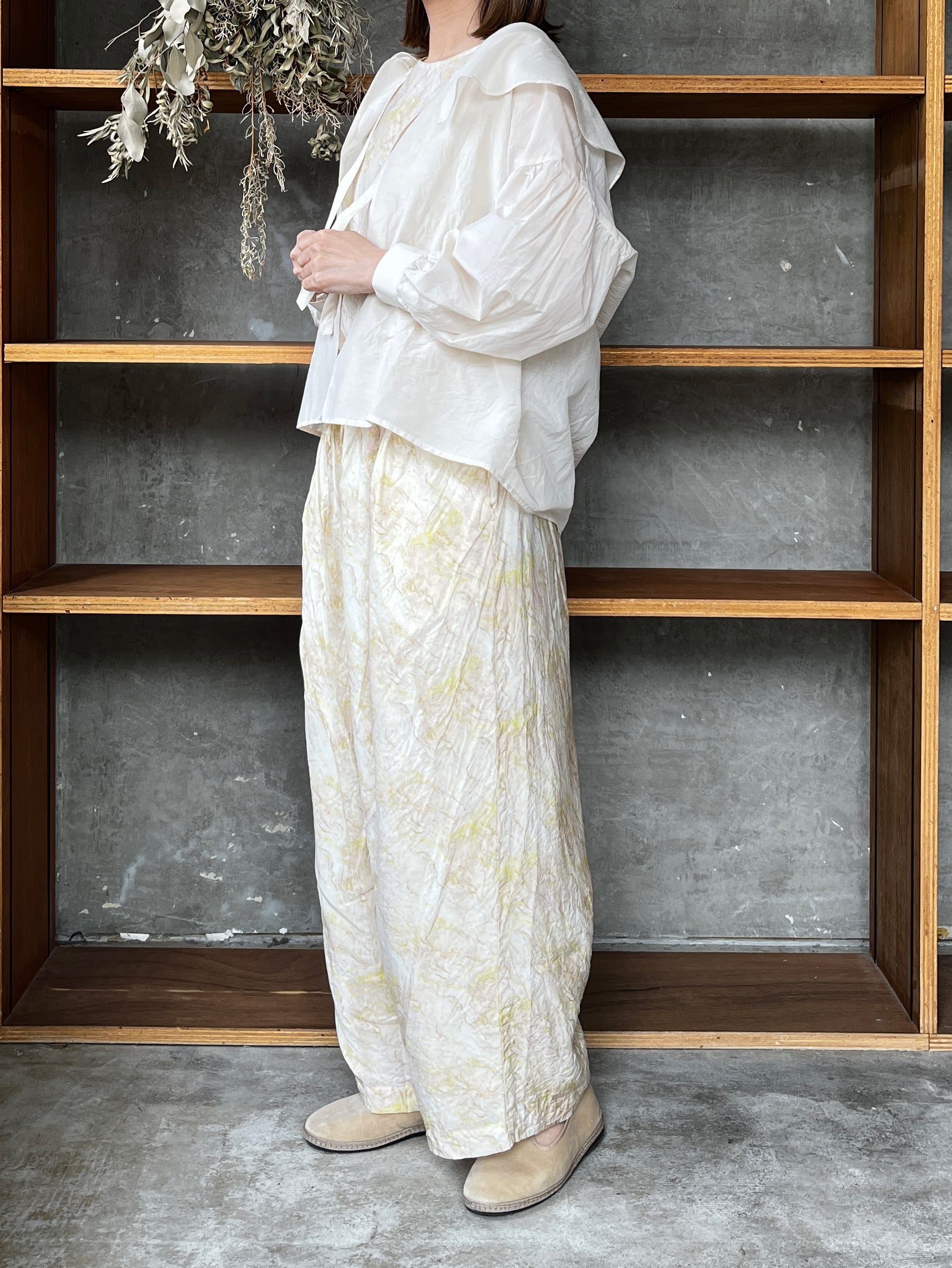 ROBE de PEAU / MARBLE PATTERN SLEEVELESS PULLOVER (SKIN MARBLE)