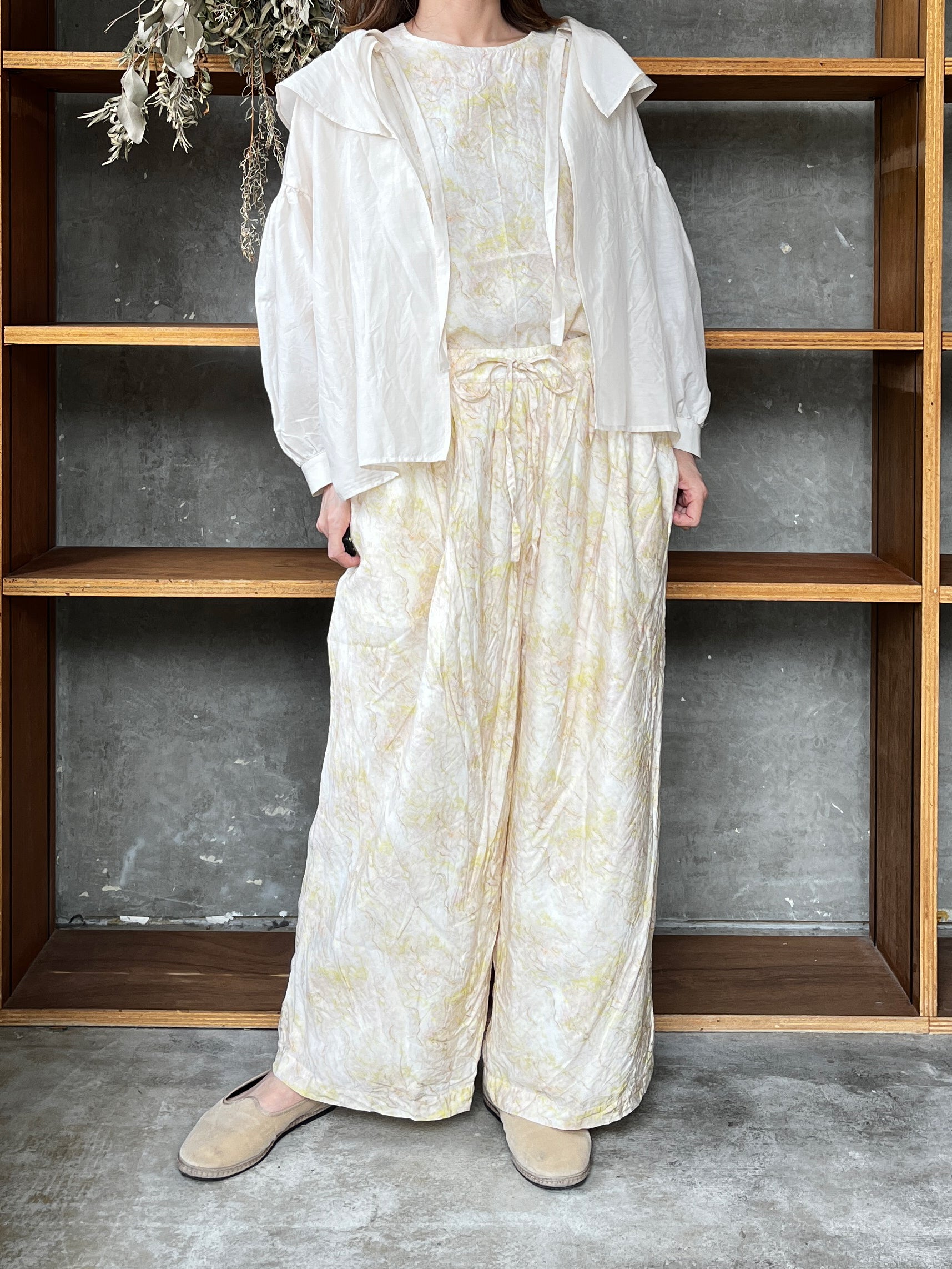ROBE de PEAU / MARBLE PATTERN SLEEVELESS PULLOVER (SKIN MARBLE)