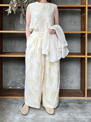 ROBE de PEAU / MARBLE PATTERN SLEEVELESS PULLOVER (SKIN MARBLE)