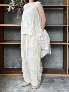 ROBE de PEAU / MARBLE PATTERN SLEEVELESS PULLOVER (SKIN MARBLE)