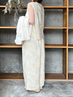 ROBE de PEAU / MARBLE PATTERN SLEEVELESS PULLOVER (SKIN MARBLE)